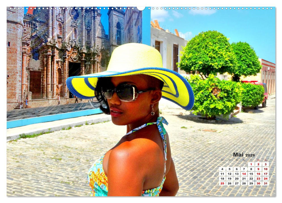 Gut BeHütet in Havanna - Kubanische Hutmode (CALVENDO Premium Wandkalender 2026)