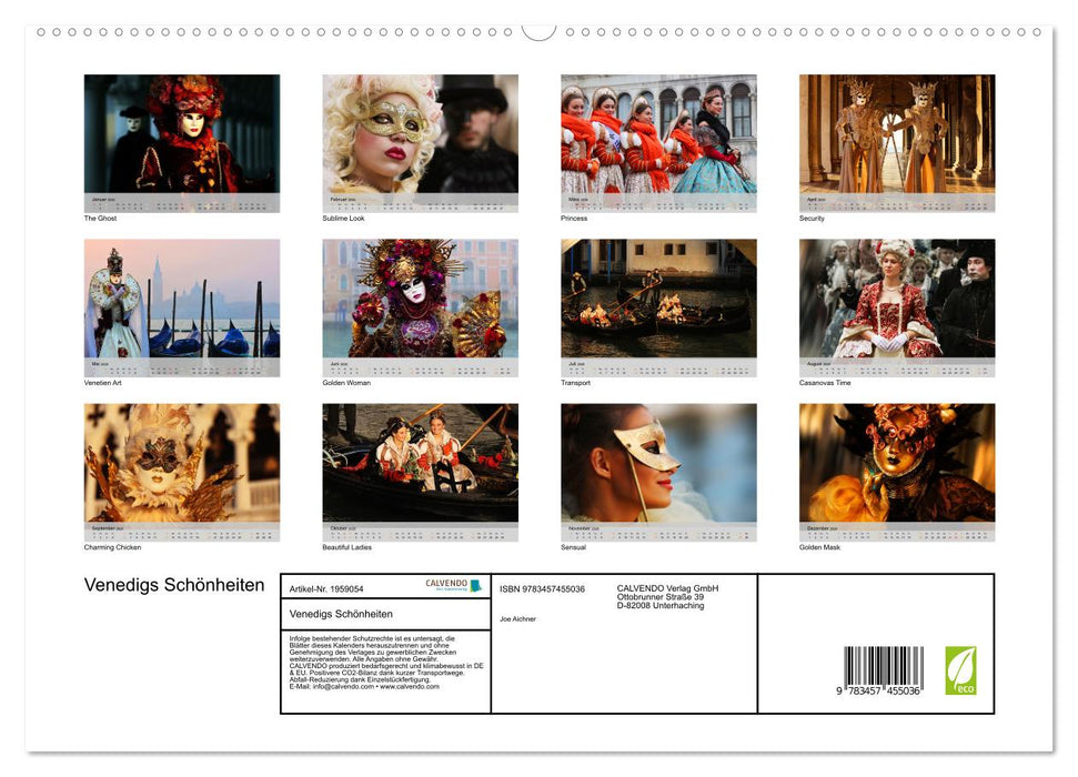 Venedigs Schönheiten (CALVENDO Premium Wandkalender 2026)