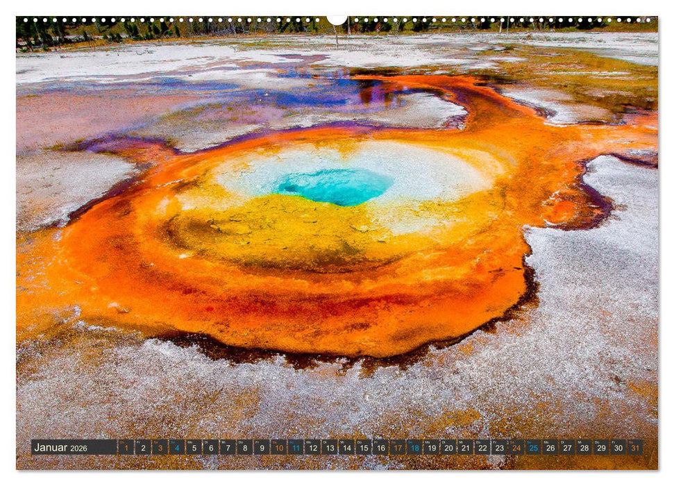 Farbenwunder Yellowstone (CALVENDO Premium Wandkalender 2026)