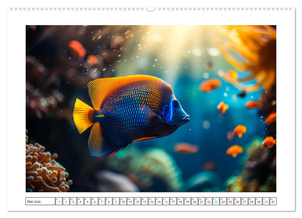 Exotische Fische (CALVENDO Premium Wandkalender 2026)