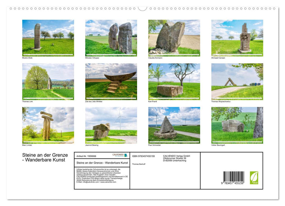 Steine an der Grenze - Wanderbare Kunst (CALVENDO Premium Wandkalender 2026)