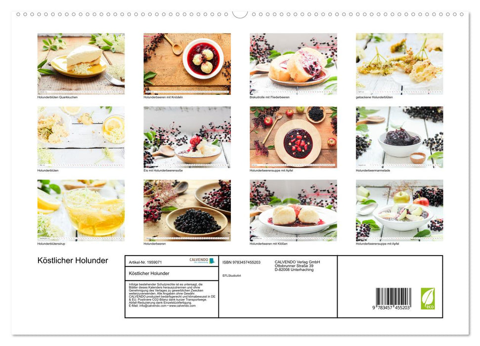Köstlicher Holunder (CALVENDO Premium Wandkalender 2026)