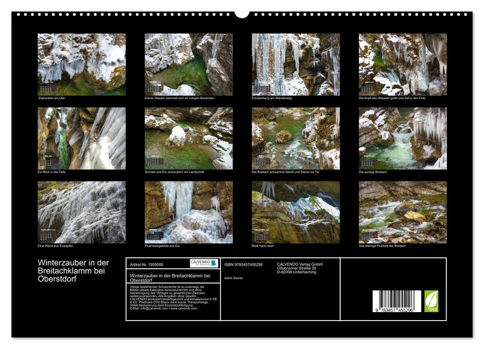 Winterzauber in der Breitachklamm bei Oberstdorf (CALVENDO Premium Wandkalender 2026)