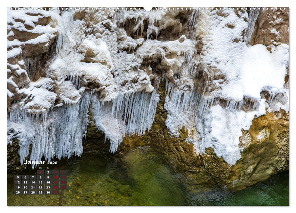 Winterzauber in der Breitachklamm bei Oberstdorf (CALVENDO Premium Wandkalender 2026)