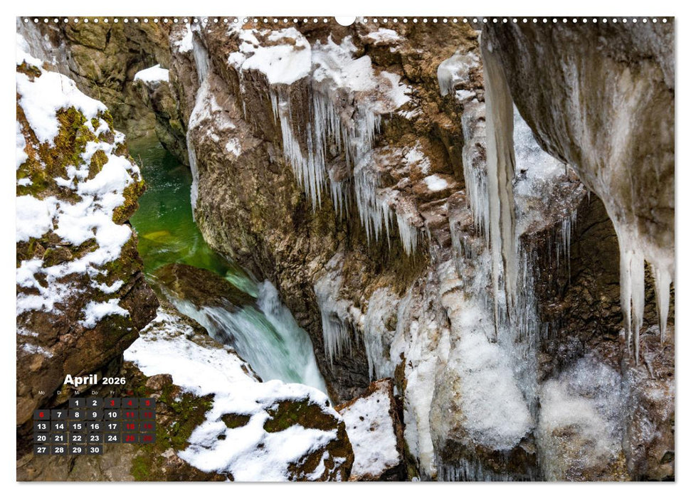 Winterzauber in der Breitachklamm bei Oberstdorf (CALVENDO Premium Wandkalender 2026)