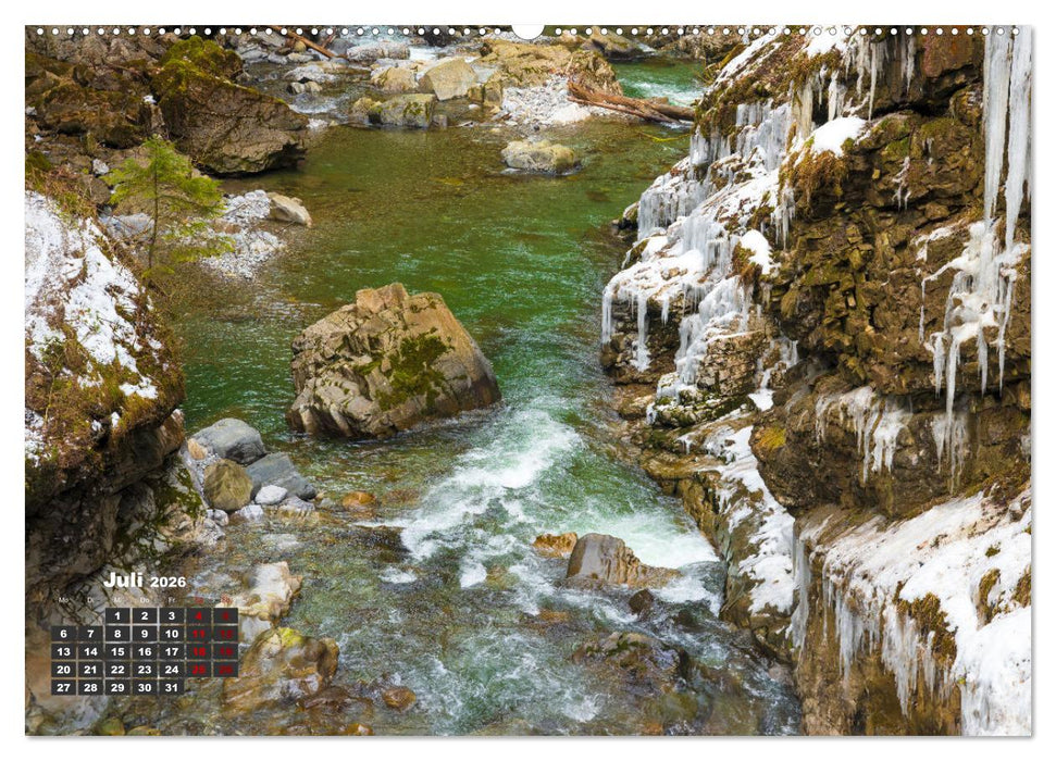 Winterzauber in der Breitachklamm bei Oberstdorf (CALVENDO Premium Wandkalender 2026)