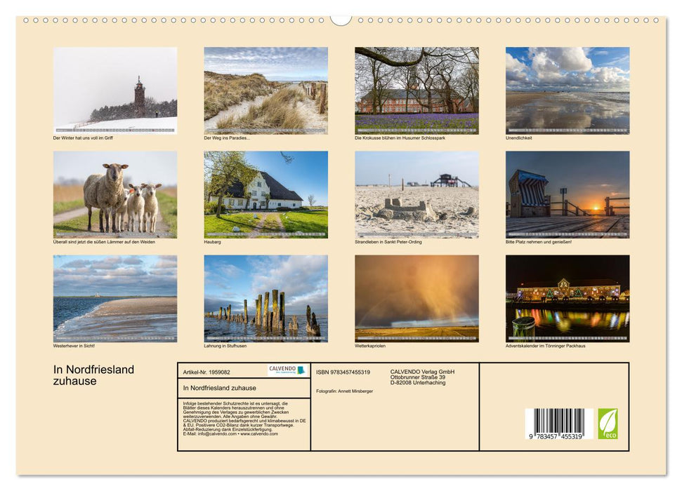 In Nordfriesland zuhause (CALVENDO Premium Wandkalender 2026)