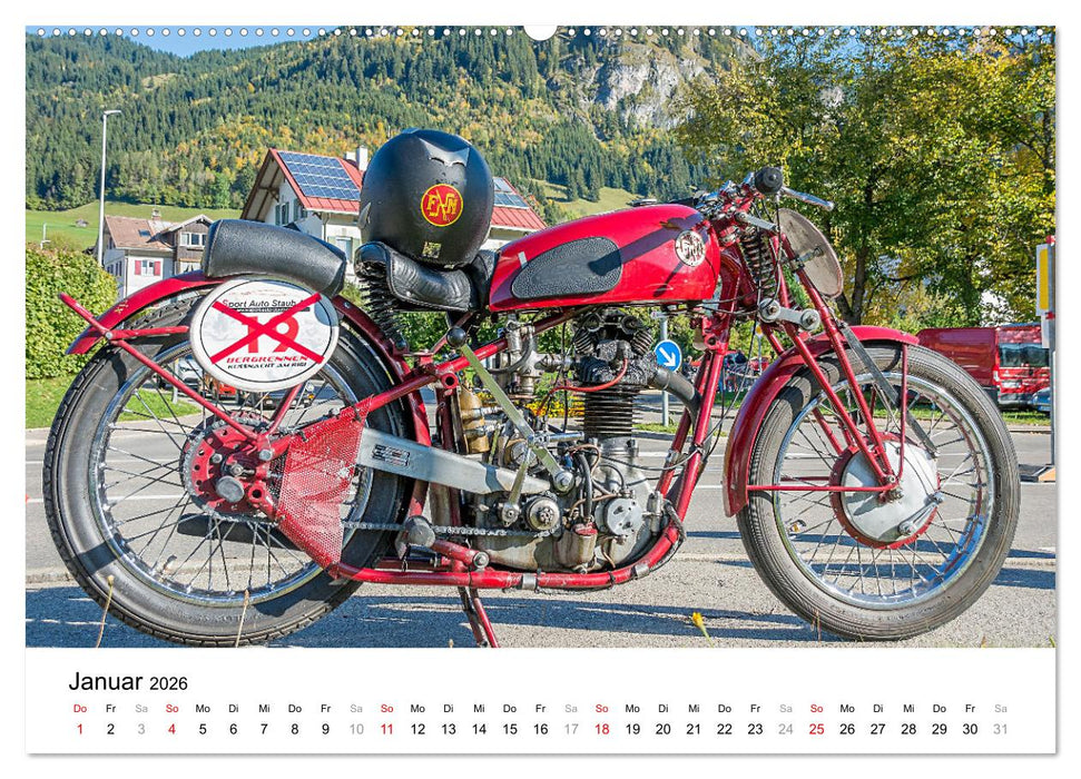 Faszination Oldtimer Motorrad - Momentaufnahmen vom Jochpass Memorial (CALVENDO Premium Wandkalender 2026)
