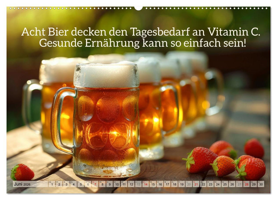 Ich brauch mehr Vitamin Bier (CALVENDO Wandkalender 2026)
