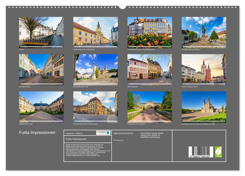 Fulda Impressionen (CALVENDO Premium Wandkalender 2026)