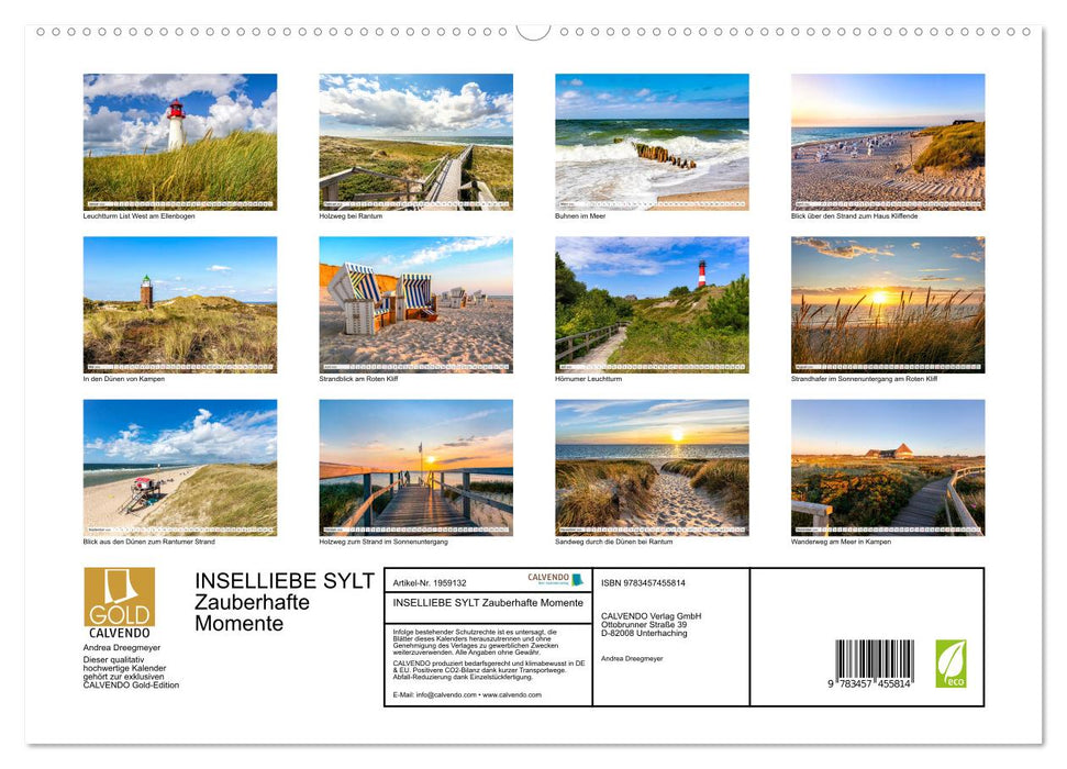 INSELLIEBE SYLT Zauberhafte Momente (CALVENDO Premium Wandkalender 2026)