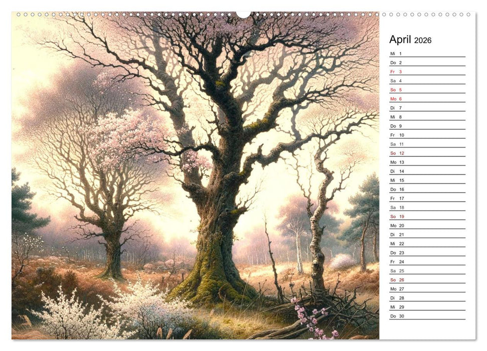 Buchholz i. d. N. - KI Illustrationen aus dem Herzen der Lüneburger Heide (CALVENDO Premium Wandkalender 2026)