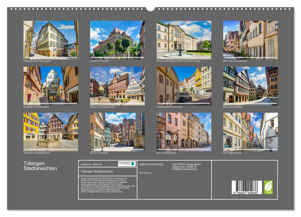 Tübingen Stadtansichten (CALVENDO Premium Wandkalender 2026)