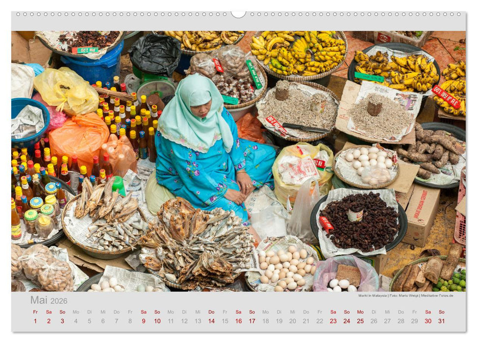 MÄRKTE - Bunte Vielfalt in Asien (CALVENDO Premium Wandkalender 2026)