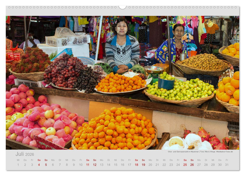 MÄRKTE - Bunte Vielfalt in Asien (CALVENDO Premium Wandkalender 2026)