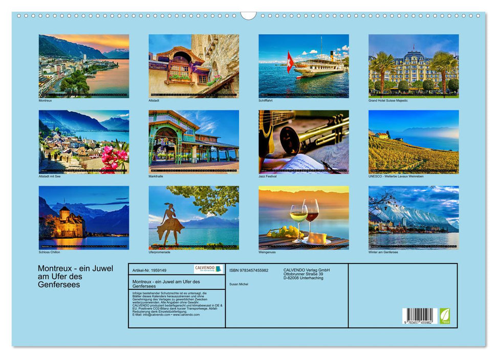 Montreux - ein Juwel am Ufer des Genfersees (CALVENDO Wandkalender 2026)