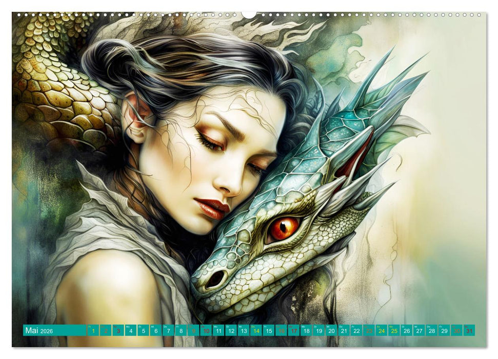 Drachenverführerin (CALVENDO Wandkalender 2026)