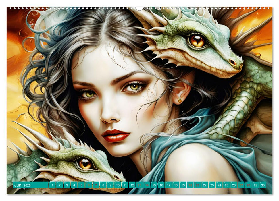 Drachenverführerin (CALVENDO Wandkalender 2026)