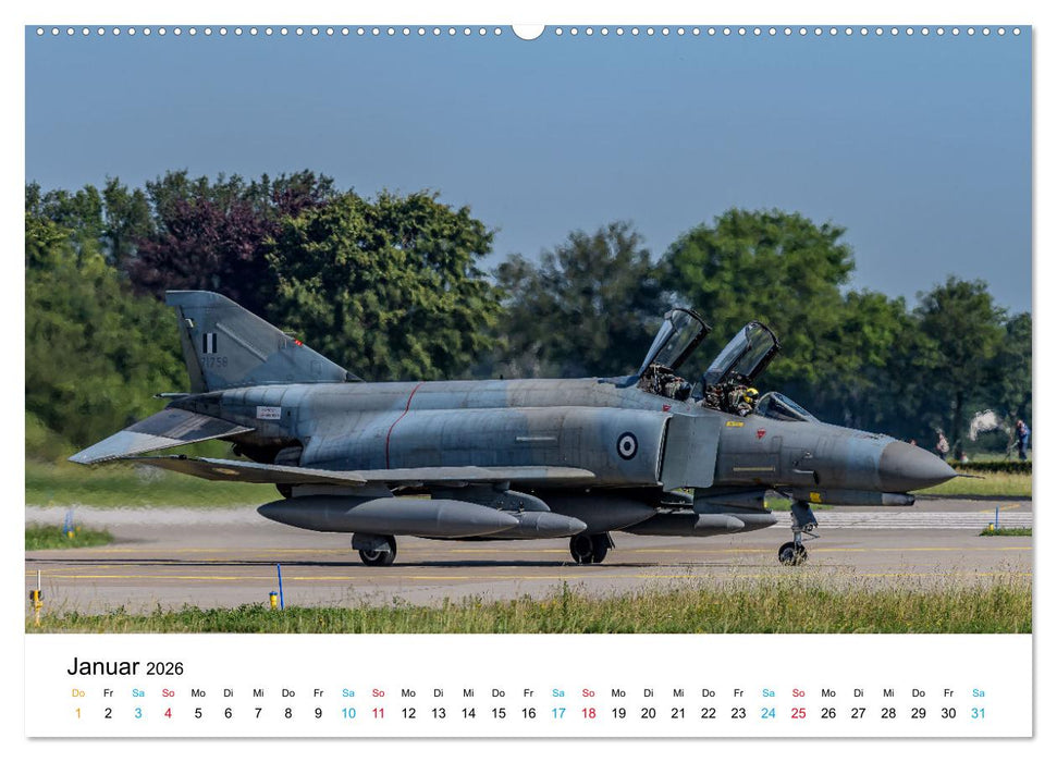 Die letzten McDonnell Douglas F-4 Phantom II (CALVENDO Premium Wandkalender 2026)