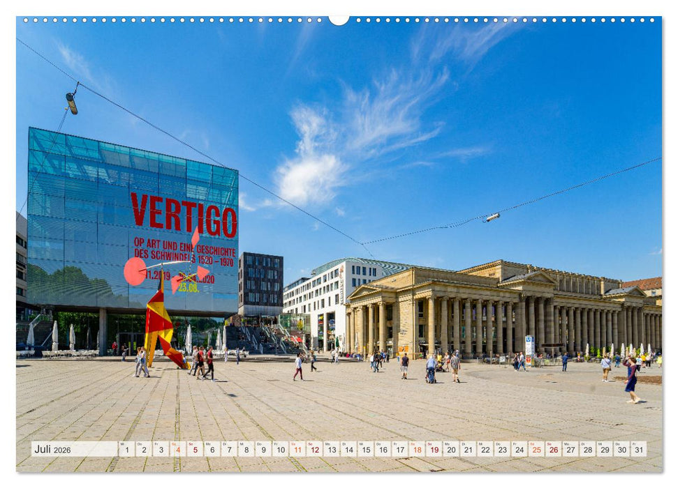 Stuttgart Stadtrundgang (CALVENDO Premium Wandkalender 2026)