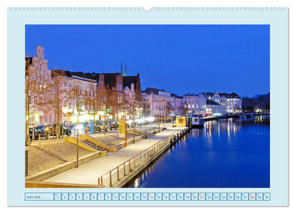 Lübeck Backsteingotik an der Trave (CALVENDO Premium Wandkalender 2026)