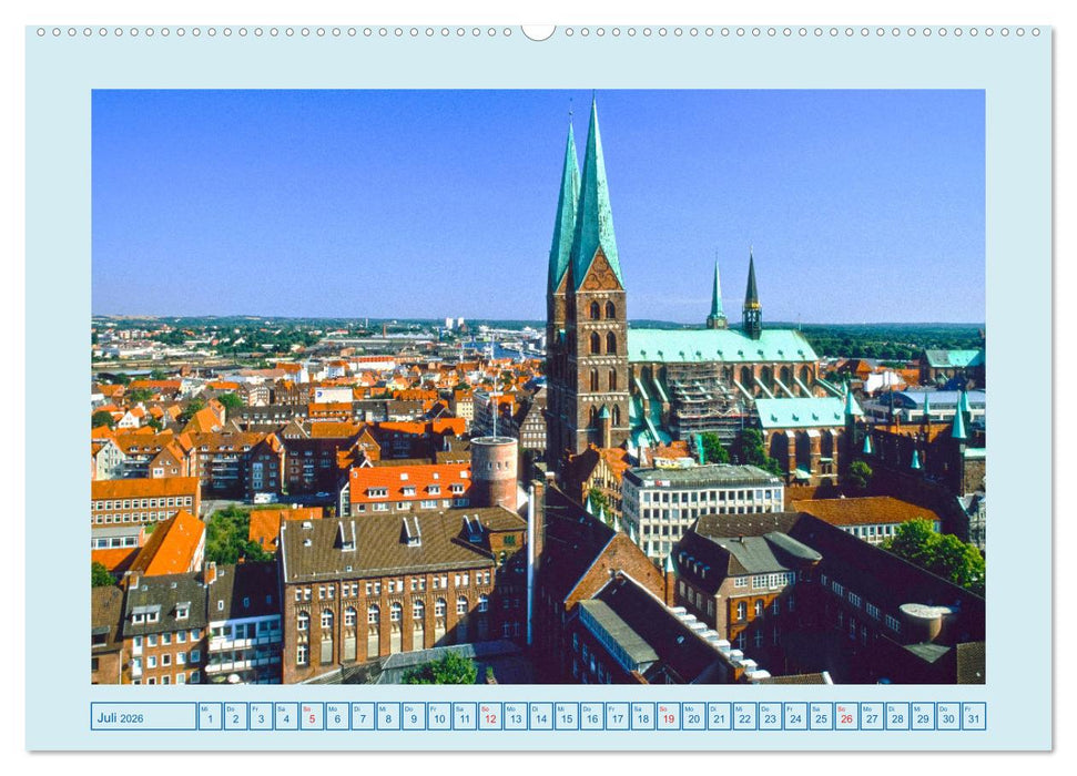 Lübeck Backsteingotik an der Trave (CALVENDO Premium Wandkalender 2026)