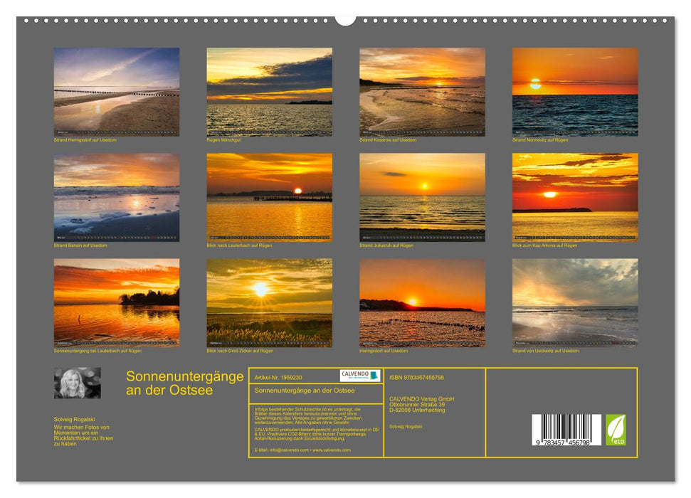 Sonnenuntergänge an der Ostsee (CALVENDO Premium Wandkalender 2026)
