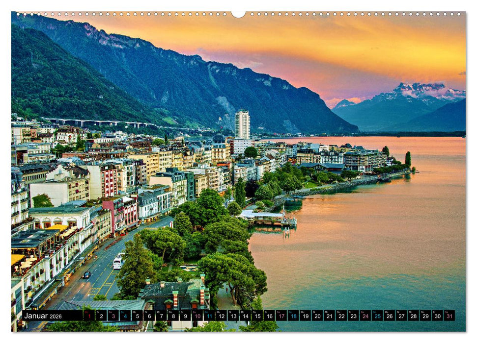 Montreux - ein Juwel am Ufer des Genfersees (CALVENDO Premium Wandkalender 2026)