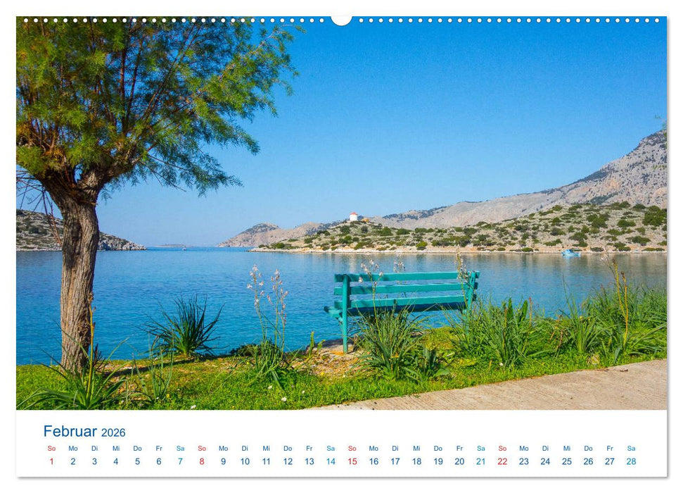 Symi 2026, Perle der Ägäis (CALVENDO Premium Wandkalender 2026)