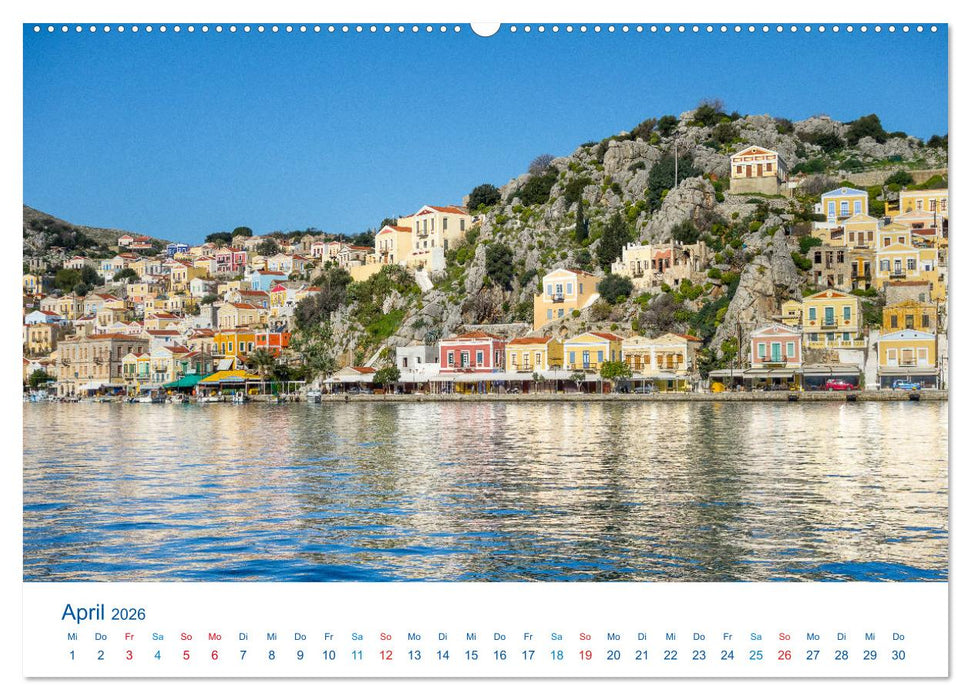 Symi 2026, Perle der Ägäis (CALVENDO Premium Wandkalender 2026)