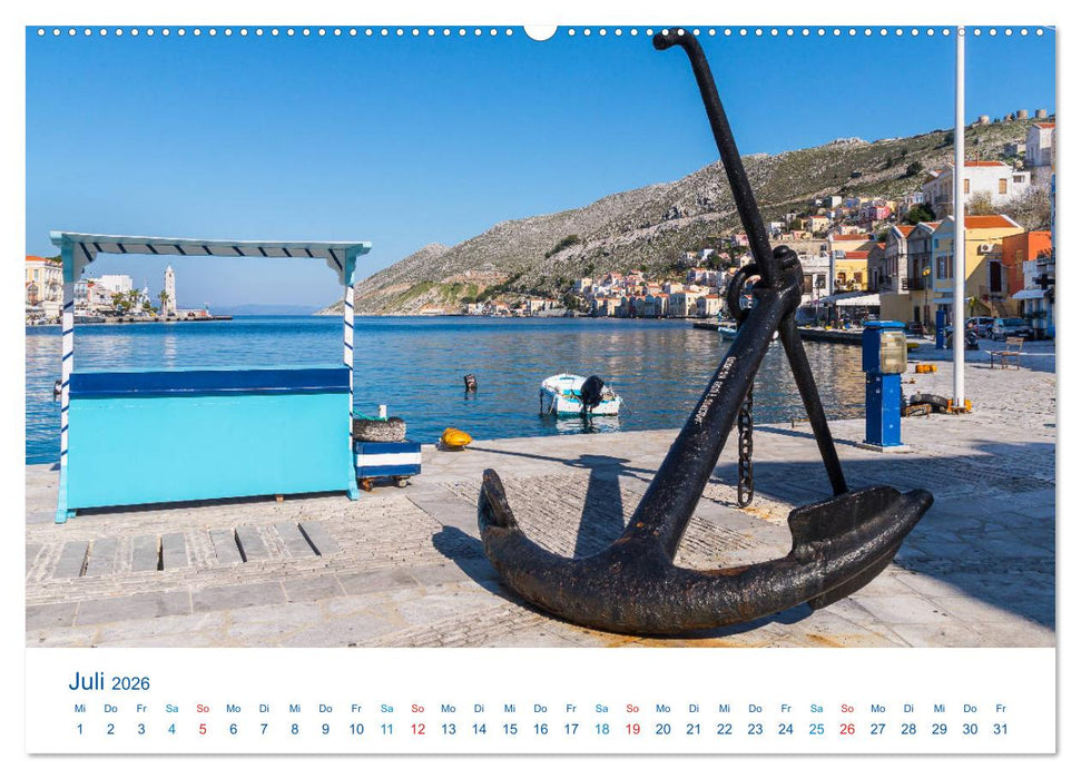 Symi 2026, Perle der Ägäis (CALVENDO Premium Wandkalender 2026)