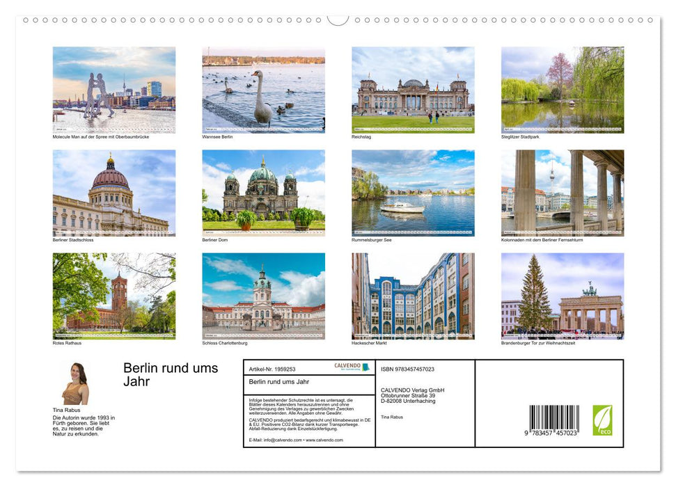 Berlin rund ums Jahr (CALVENDO Premium Wandkalender 2026)