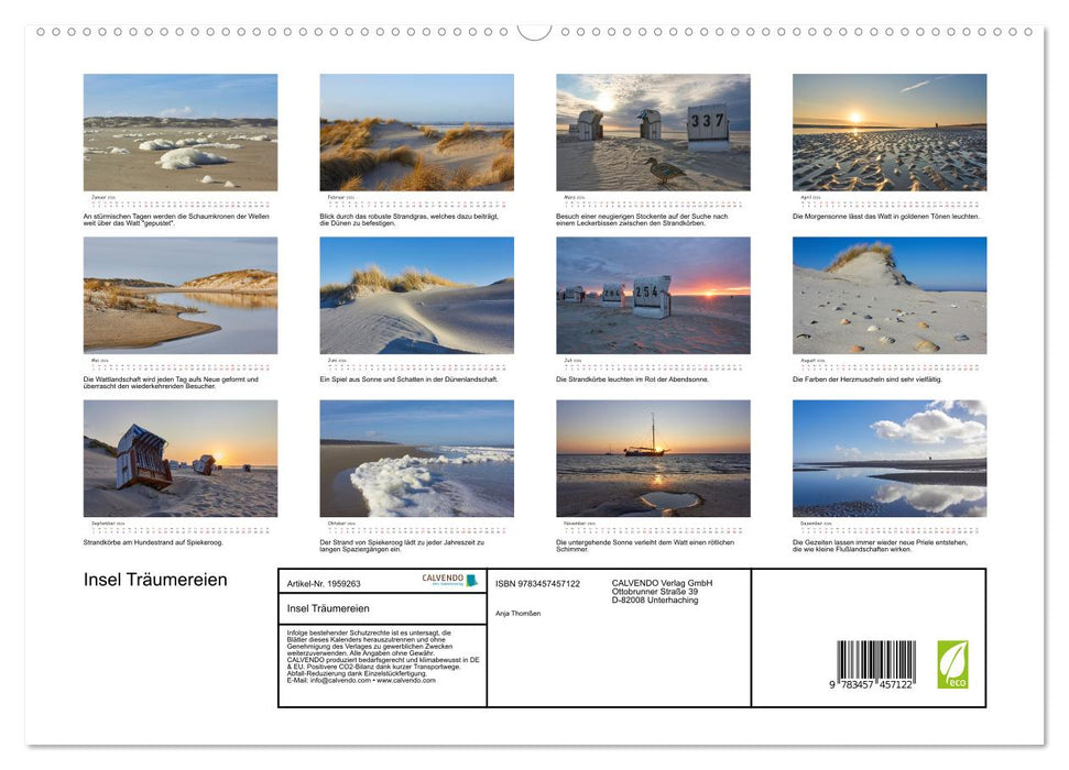 Insel Träumereien (CALVENDO Premium Wandkalender 2026)