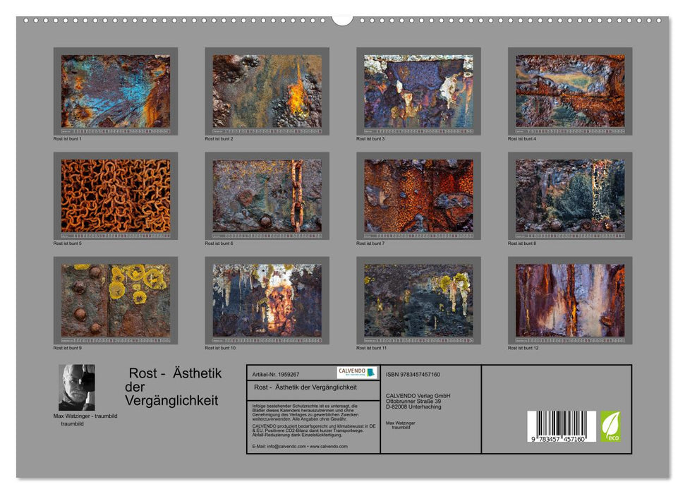Rost - Ästhetik der Vergänglichkeit (CALVENDO Wandkalender 2026)