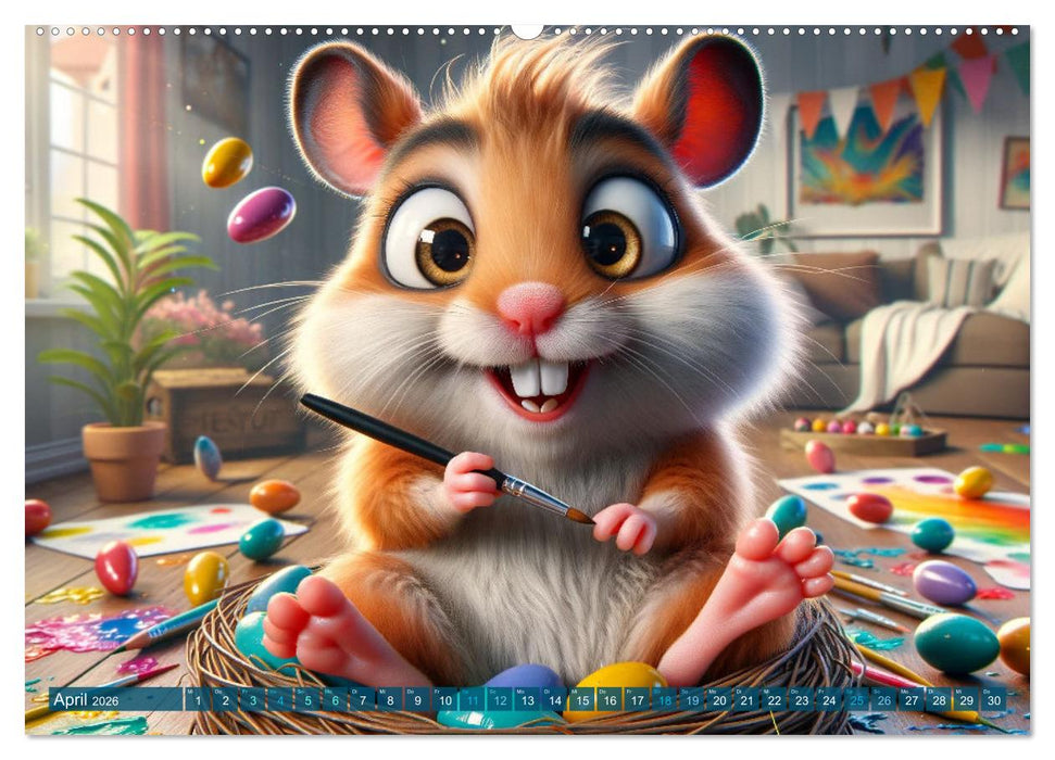 Hamsterbacken: Ein Jahr voller Überraschungen (CALVENDO Wandkalender 2026)
