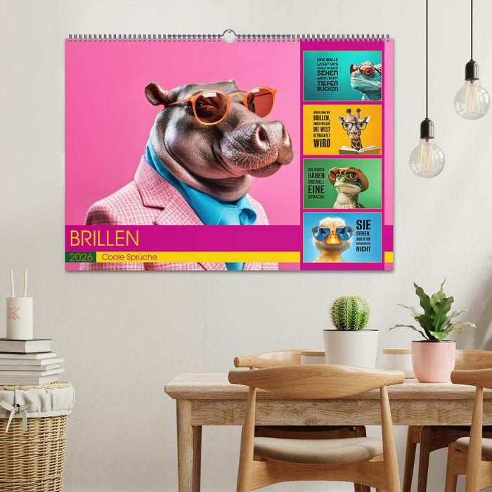 BRILLEN - coole Sprüche (CALVENDO Wandkalender 2026)