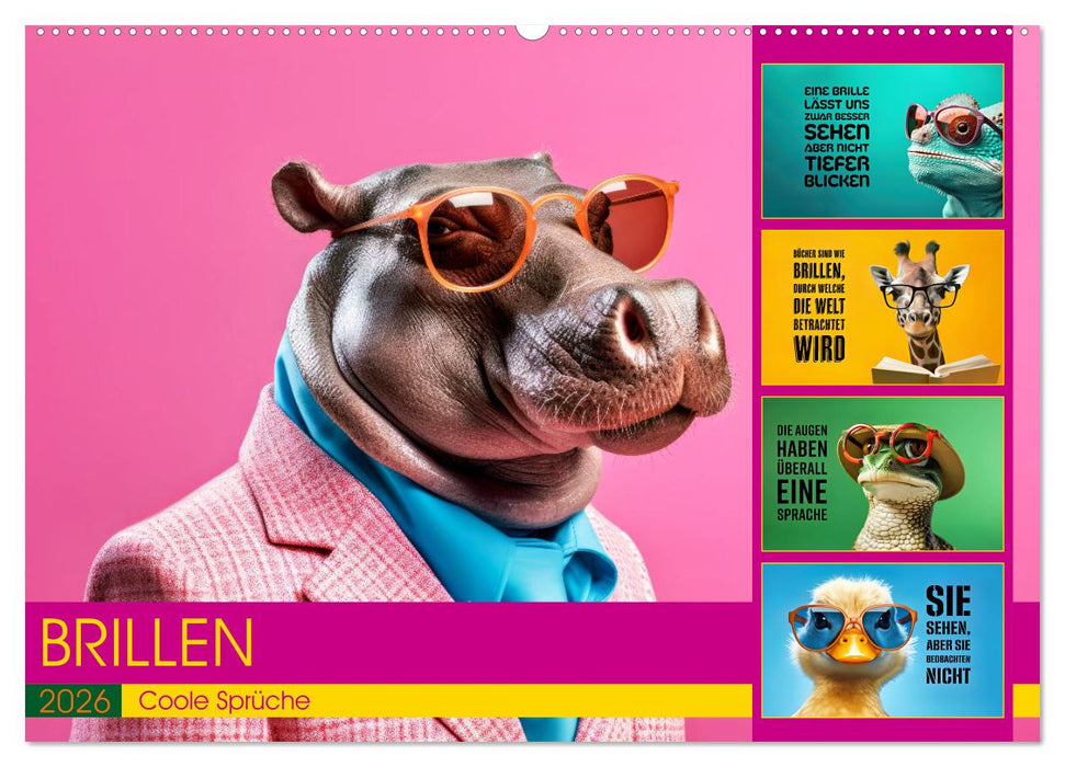 BRILLEN - coole Sprüche (CALVENDO Wandkalender 2026)