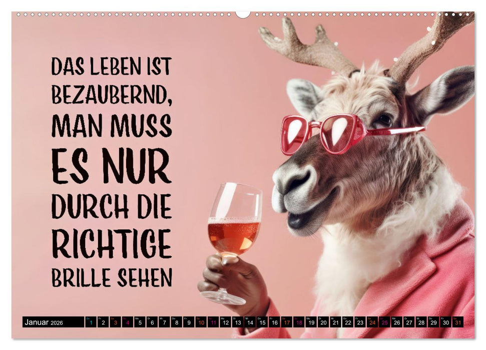 BRILLEN - coole Sprüche (CALVENDO Wandkalender 2026)
