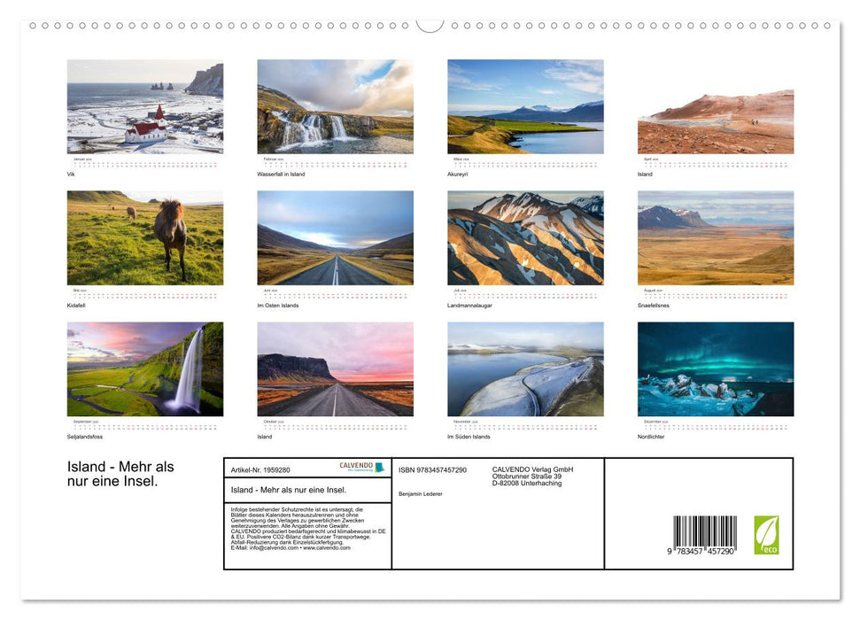Island - Mehr als nur eine Insel. (CALVENDO Premium Wandkalender 2026)
