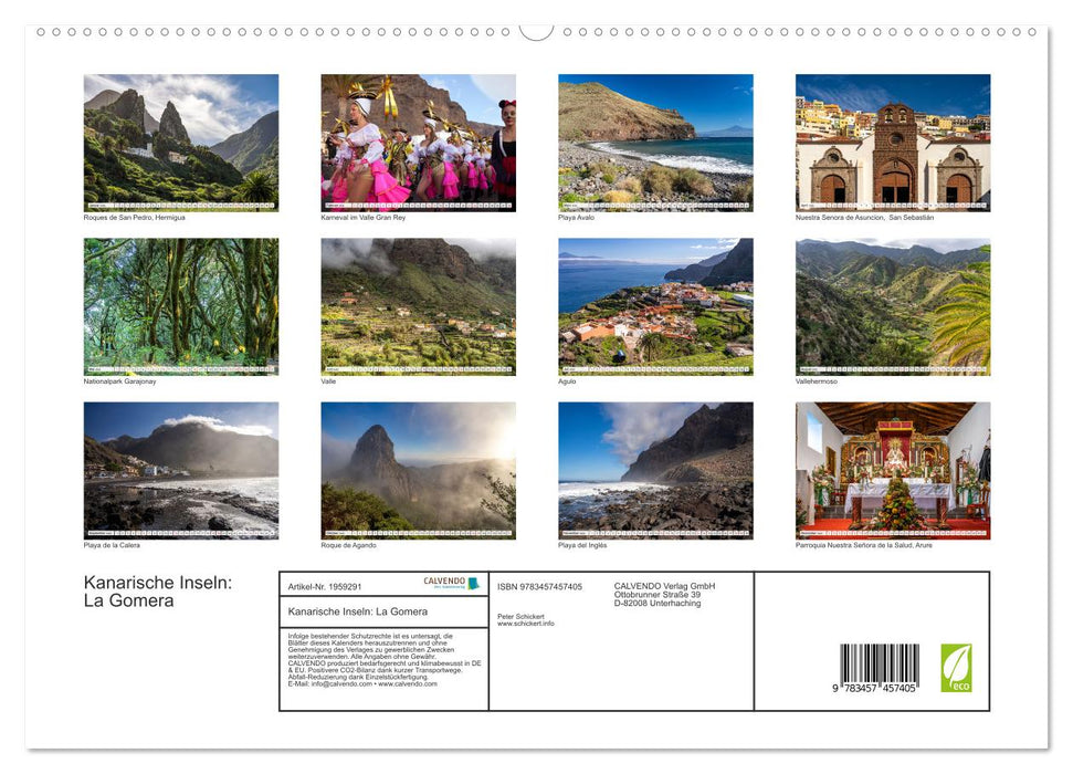 Kanarische Inseln: La Gomera (CALVENDO Premium Wandkalender 2026)