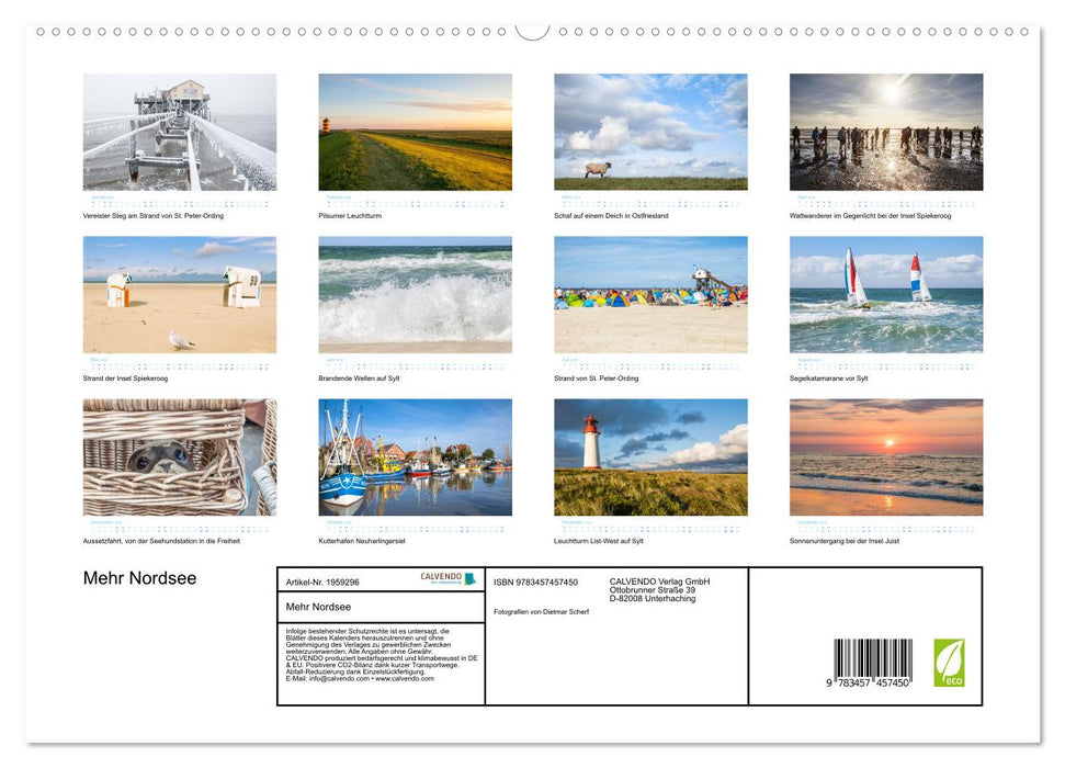 Mehr Nordsee (CALVENDO Premium Wandkalender 2026)