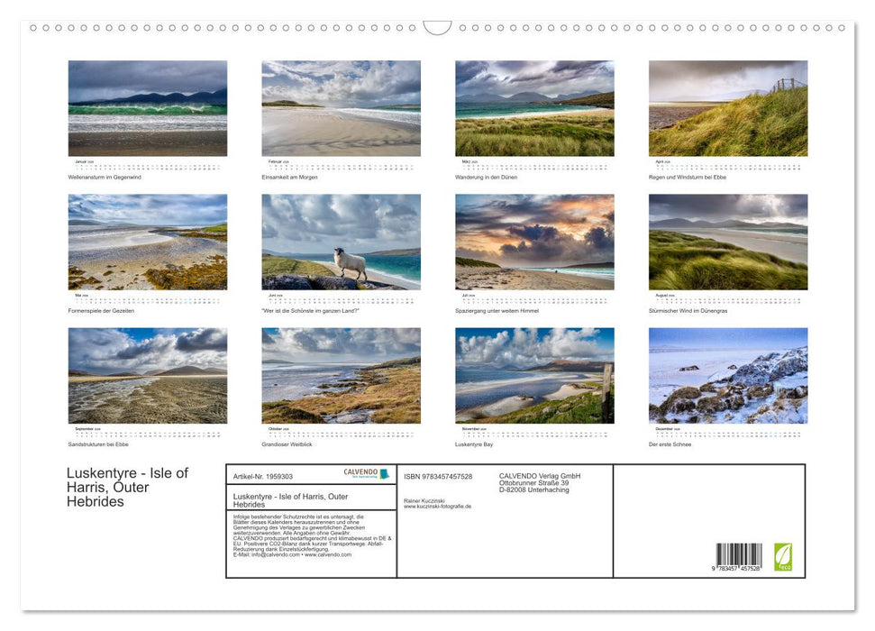 Luskentyre - Isle of Harris, Outer Hebrides (CALVENDO Wandkalender 2026)