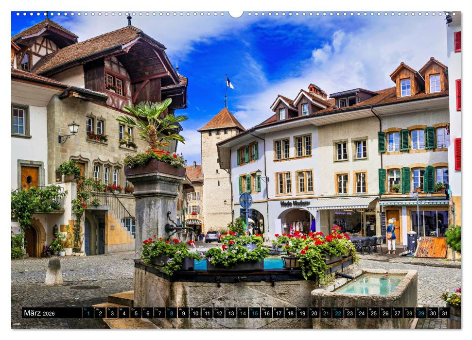 Murten – Historischer Charme am Ufer des Murtensees (CALVENDO Wandkalender 2026)