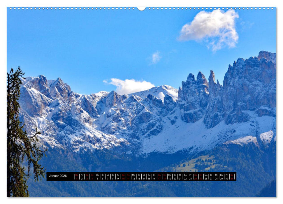 Dolomiten - Latemar und Rosengarten (CALVENDO Premium Wandkalender 2026)