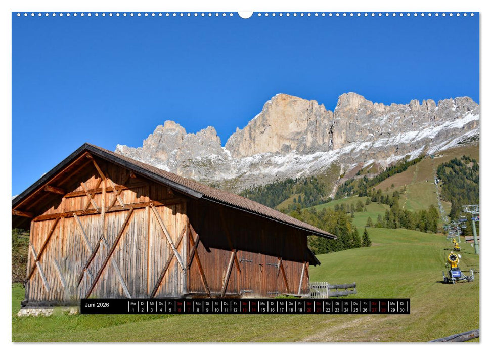 Dolomiten - Latemar und Rosengarten (CALVENDO Premium Wandkalender 2026)