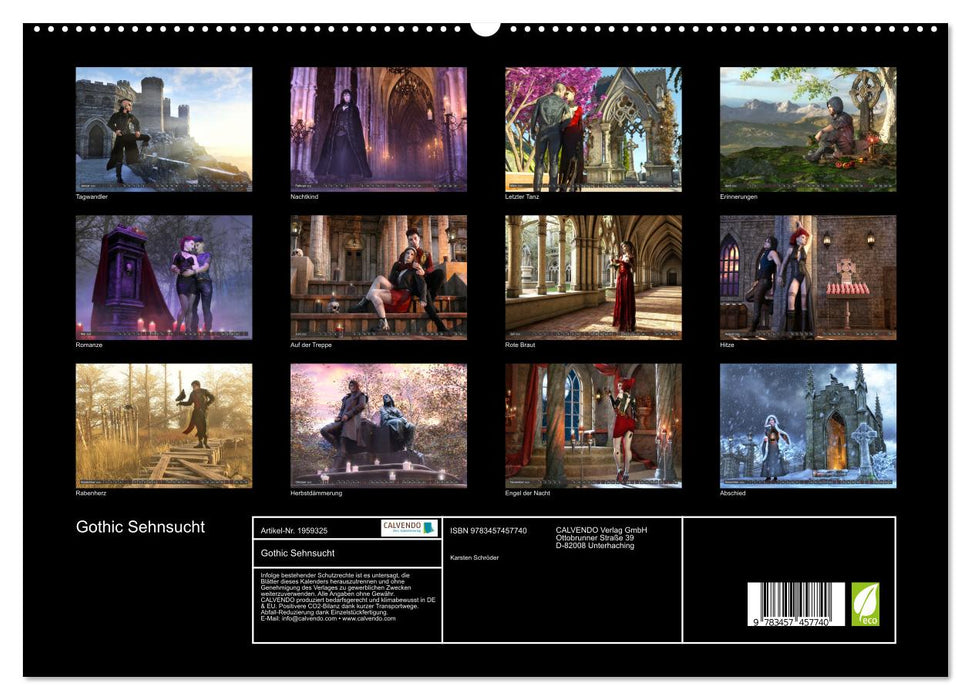 Gothic Sehnsucht (CALVENDO Premium Wandkalender 2026)