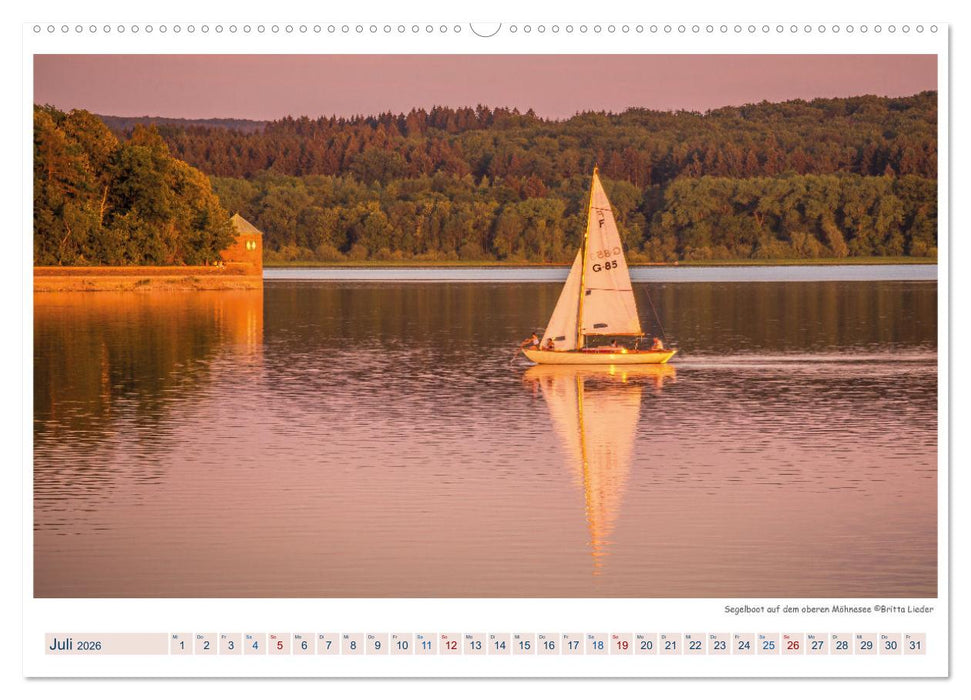 Möhnesee - das westfälische Meer (CALVENDO Premium Wandkalender 2026)
