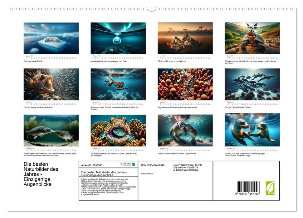 Die besten Naturbilder des Jahres - Einzigartige Augenblicke (CALVENDO Premium Wandkalender 2026)