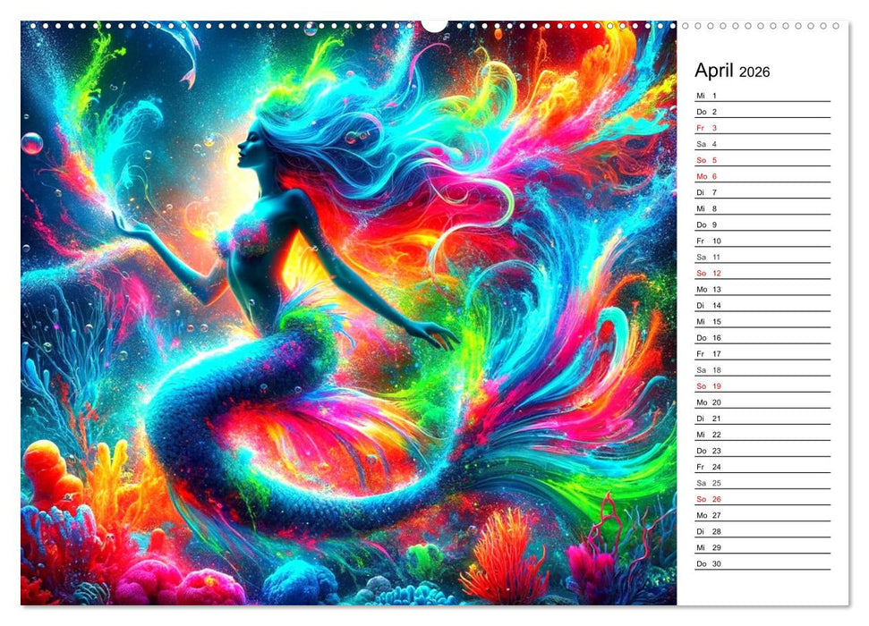 Mythische Wesen - Fabelwesen im Farbenrausch: Ein buntes Spektakel (CALVENDO Wandkalender 2026)