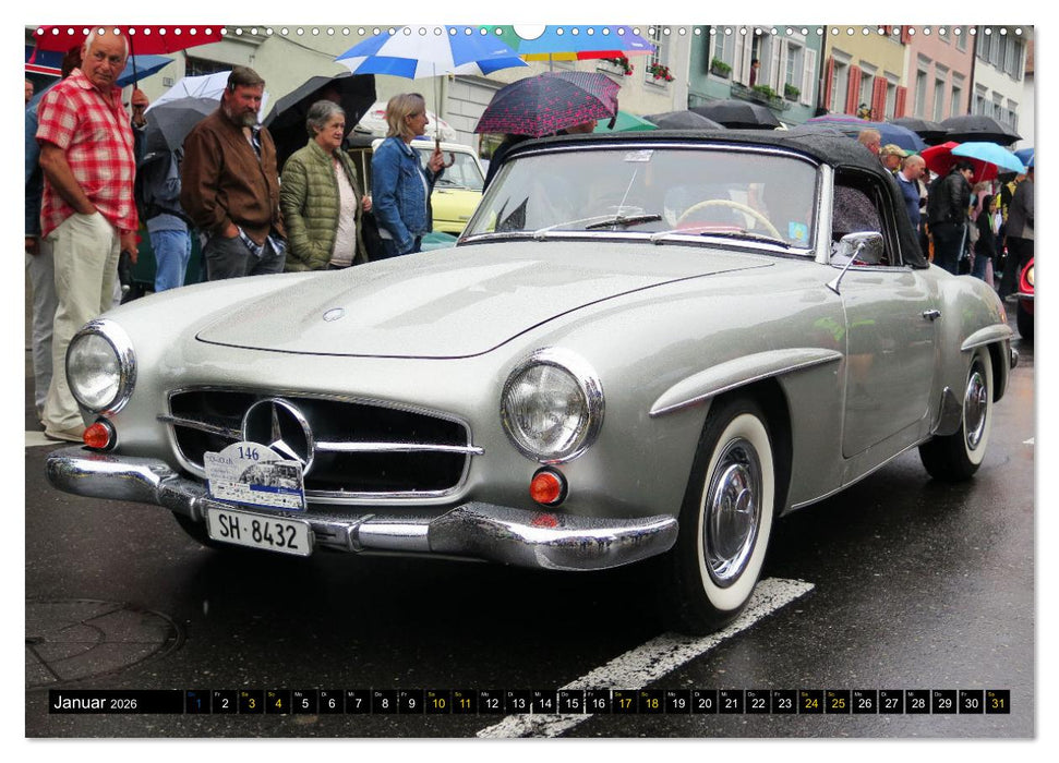 Mercedes SL Classics (CALVENDO Premium Wandkalender 2026)